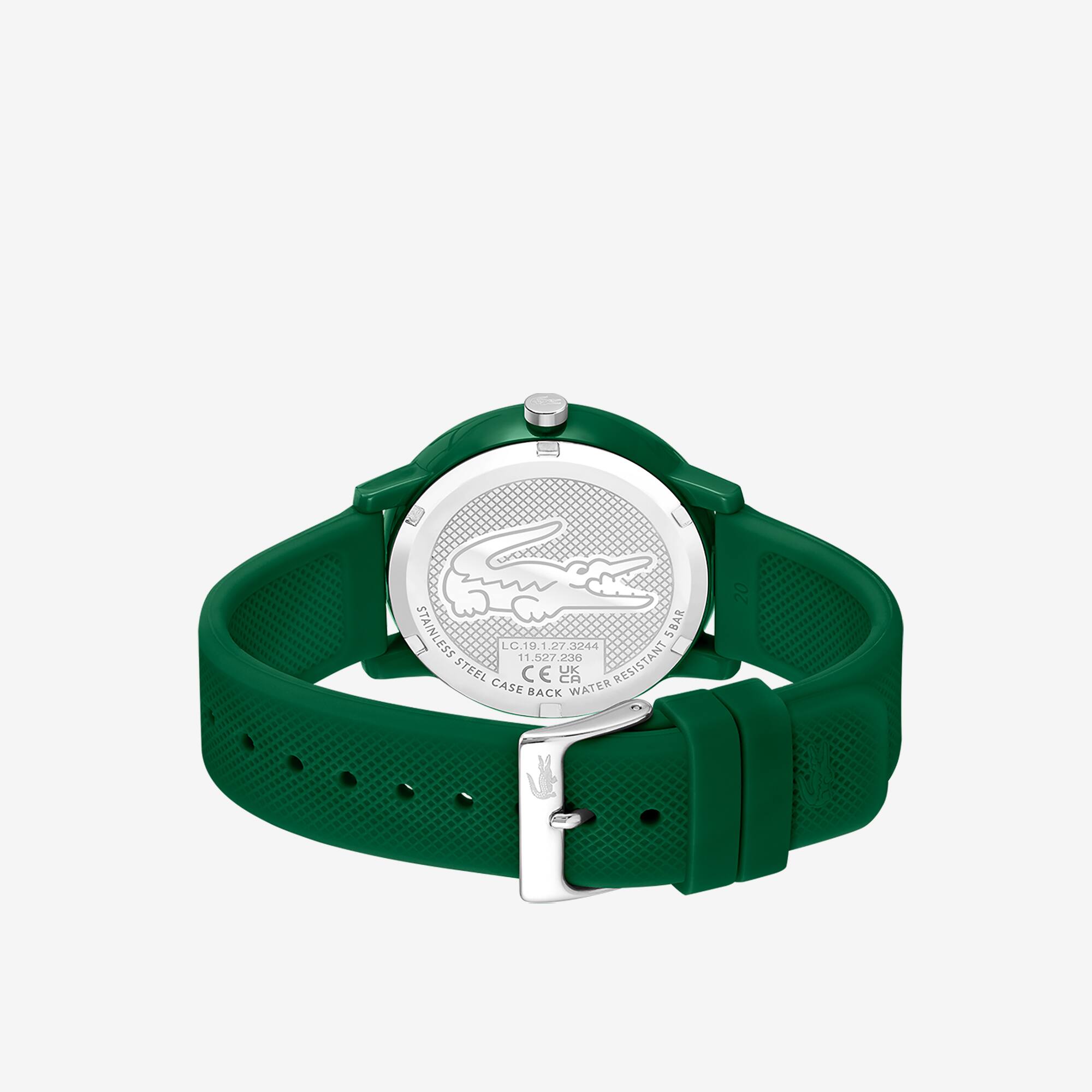 LACOSTE 12.12 Herrenuhr mit grünem Silikonband Uhren - Weiss - Lacoste - Herren