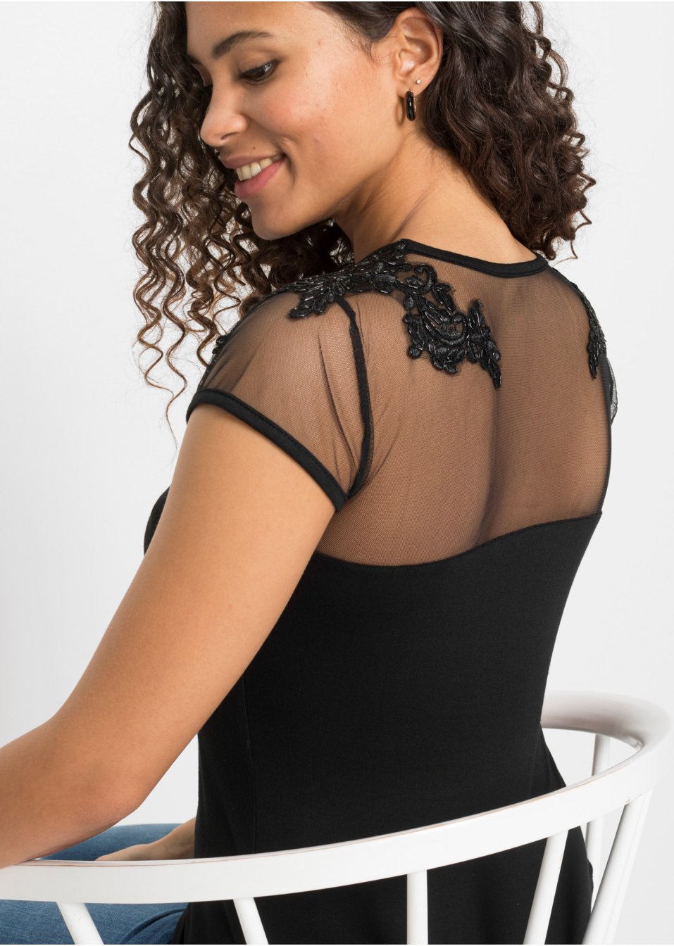 T-shirt à dentelle