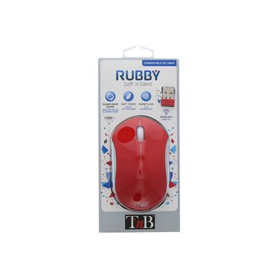 T'nB Rubby - souris sans fil - silencieuse - rouge