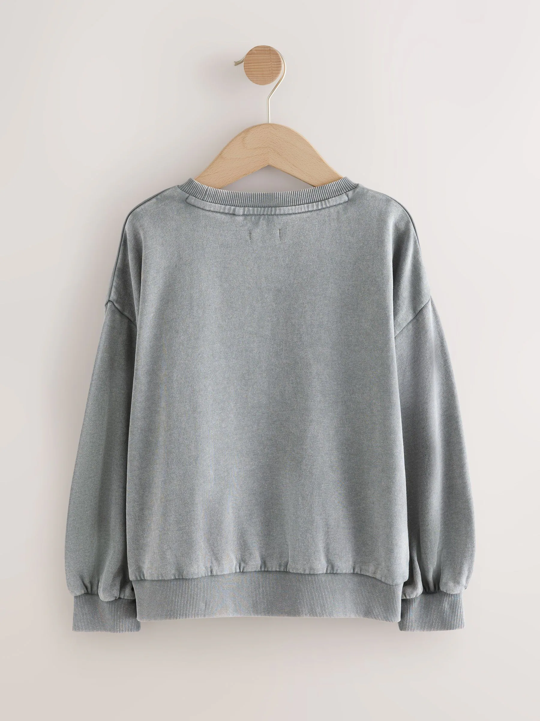Grey Merry and Bright Washed - Kerstsweatshirt (3-16jaar)