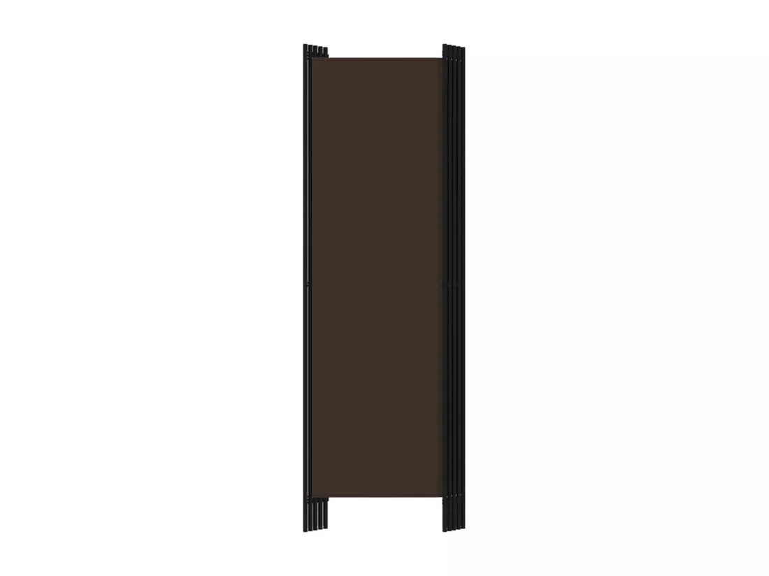Cloison de séparation 5 panneaux Marron 250x180 cm