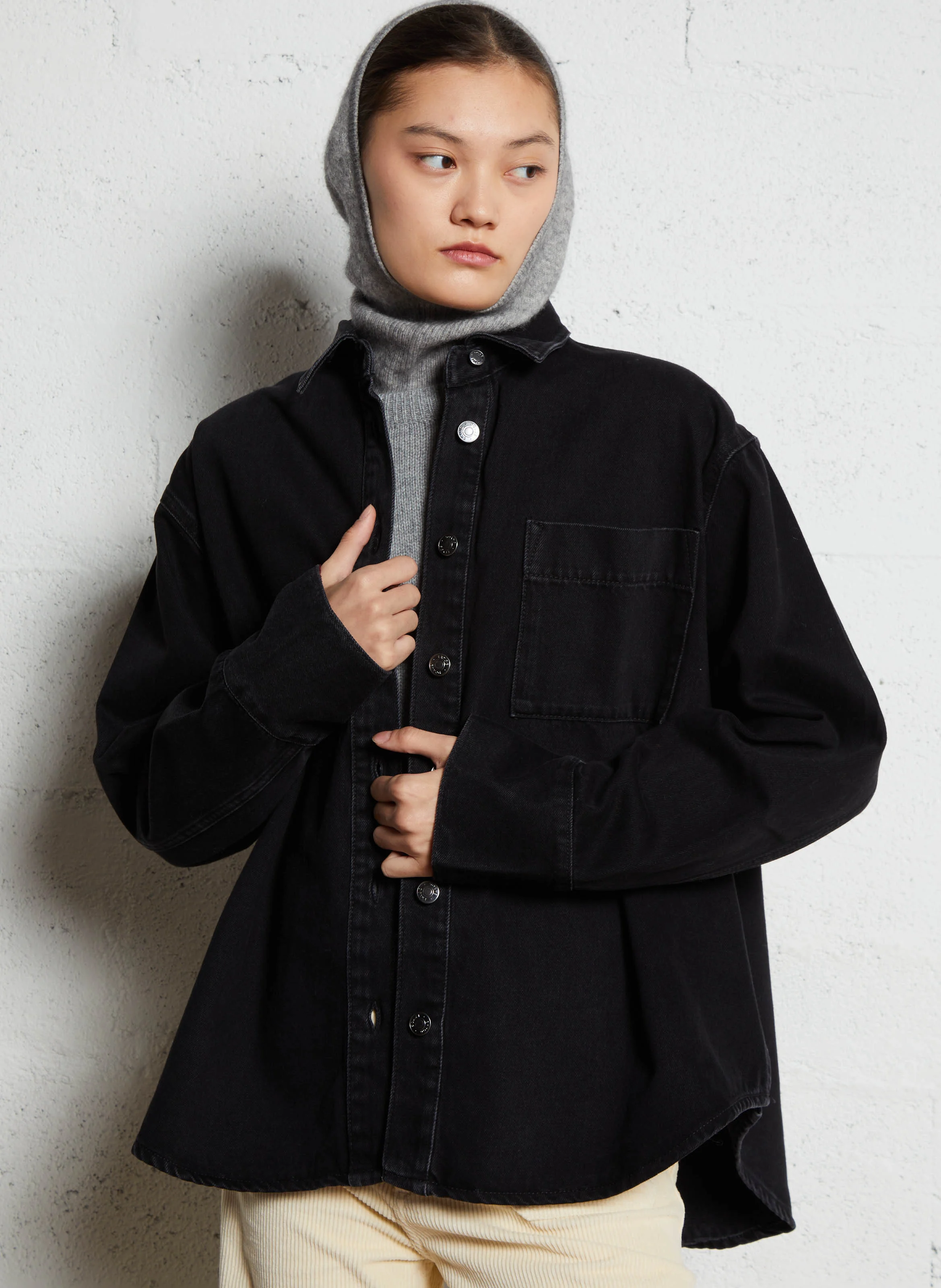 JIMMY - Chemise jean en coton | Noir