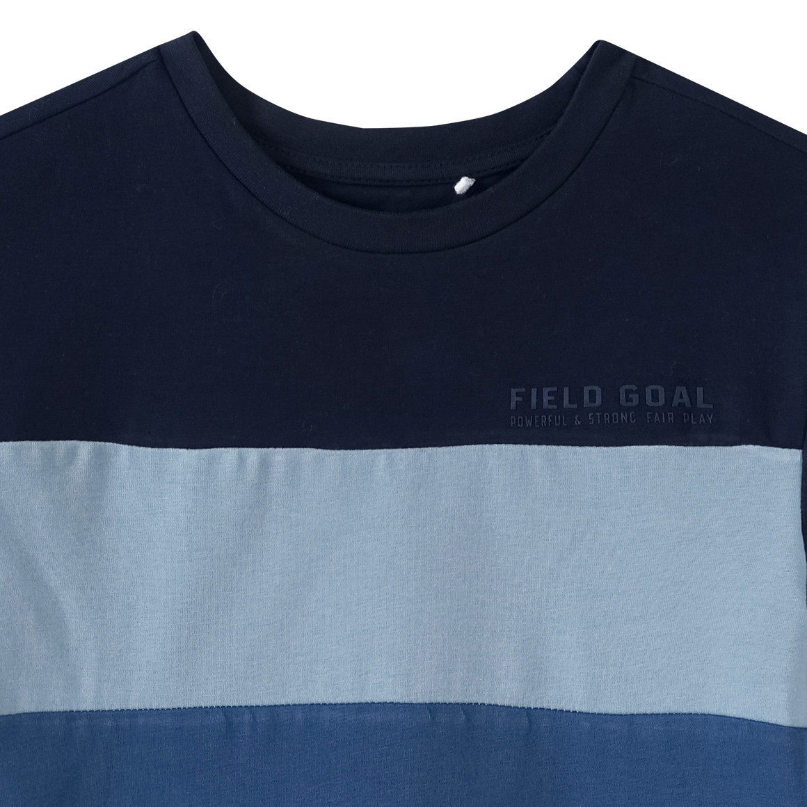 Yigga Jungen T-Shirt mit Farbteilern dunkelblau / hellblau