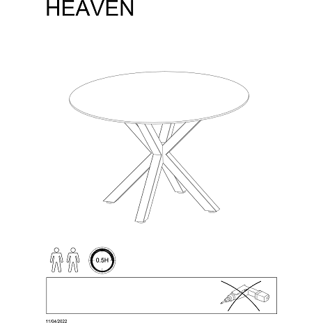 Heaven spisebord - hvid