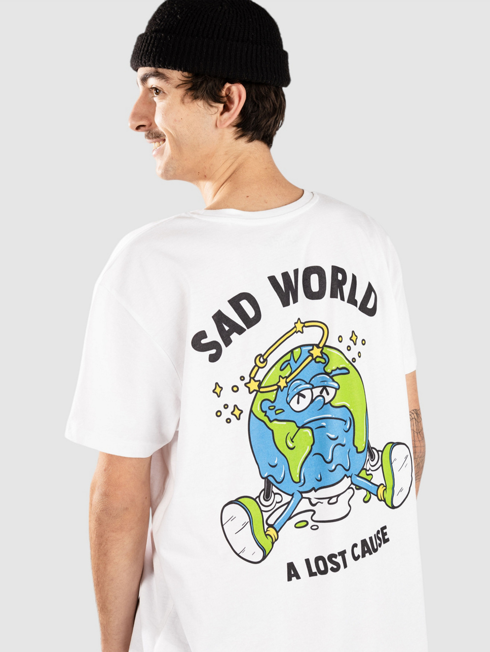 A Lost Cause Sad World T-Shirt white