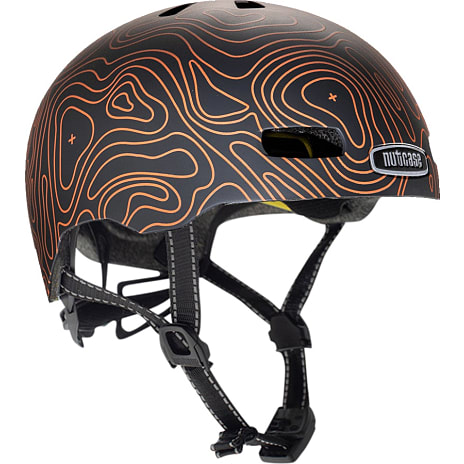 Nutcase cykelhjelm - sort m. orange