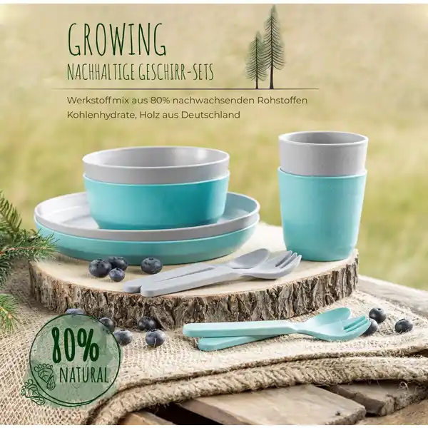 Growing Besteck 2er Set blau / grau