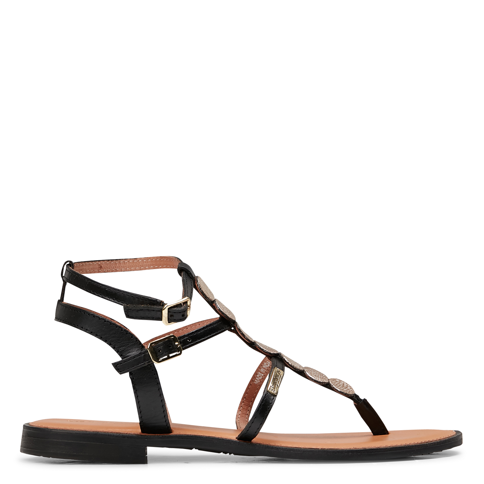 HORELIA - Sandales plates en cuir | Blanc