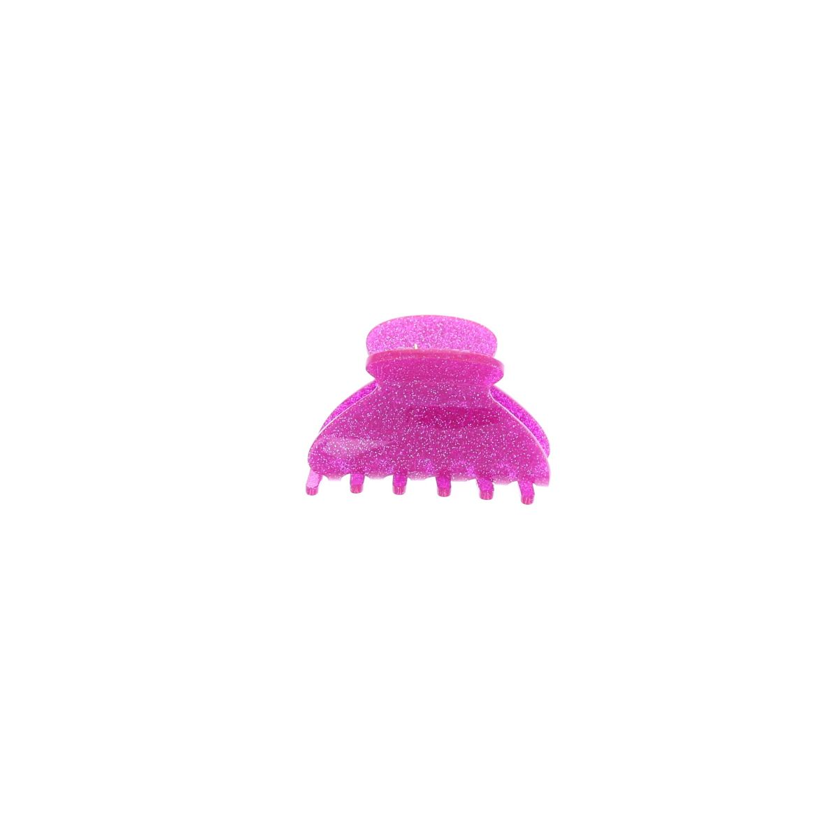 Pince à cheveux crabe rose fluo - petite Roodoudou