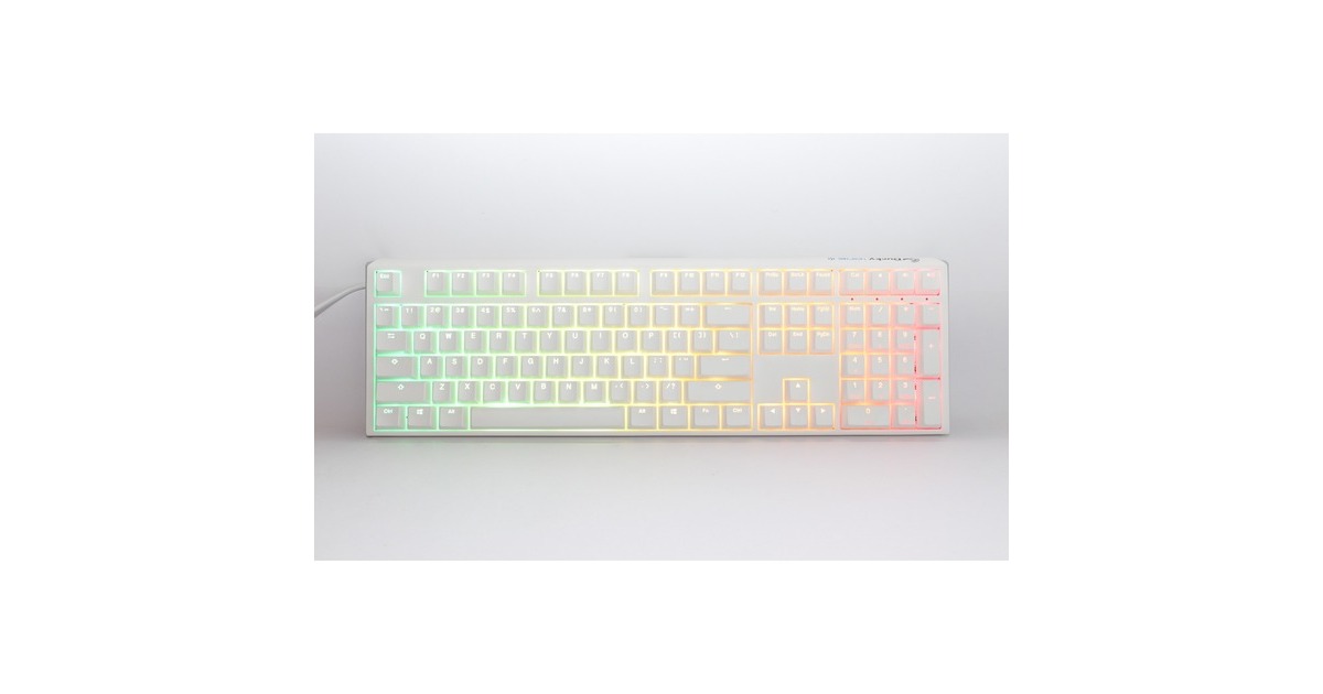 DuckyOne 3 Classic Pure White, toetsenbord  (Wit, US lay-out, Cherry MX Blue, RGB led, Double-shot PBT, Hot-swappable, QUACK Mechanics)