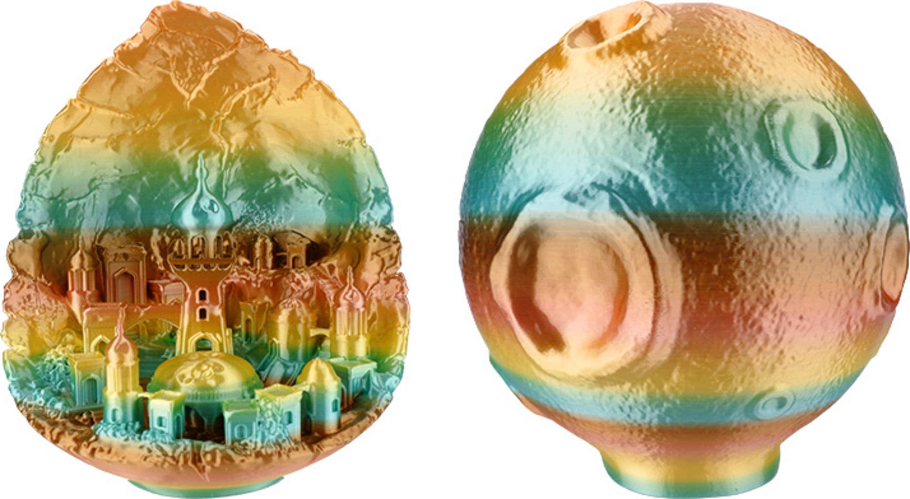 eSUN  PLA-Silk Rainbow A, 1,75 mm / 1000 g    Mehrfärbiges Filament in Regenbogenfarben