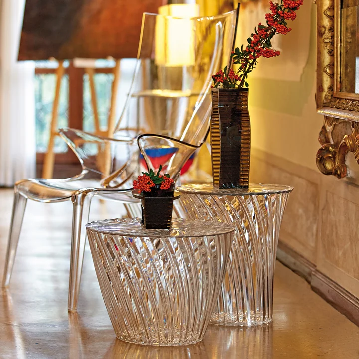 Kartell - Sparkle Beistelltisch, Ø 45 x H 35 cm, bernstein