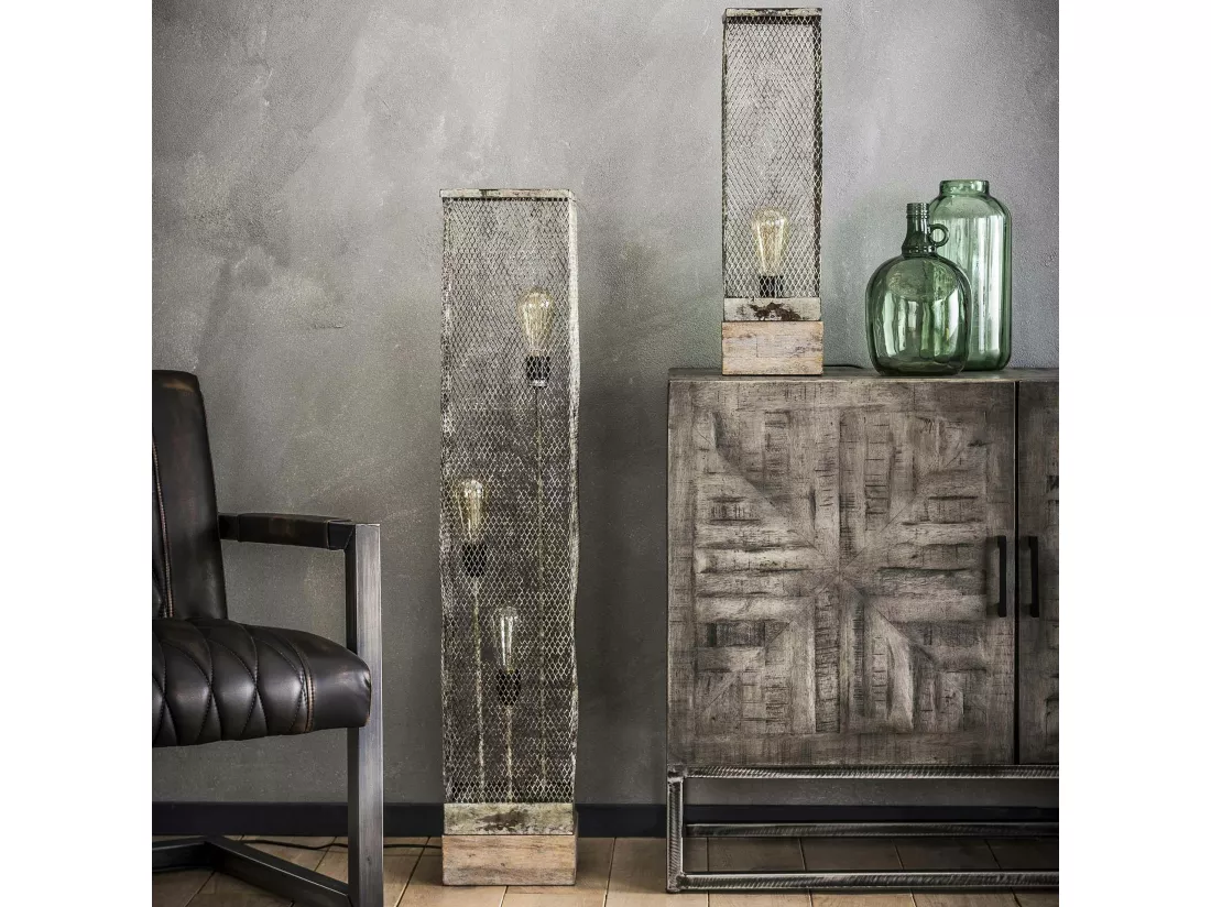 Lampe colonne industrielle effet maille GM TRIBECA