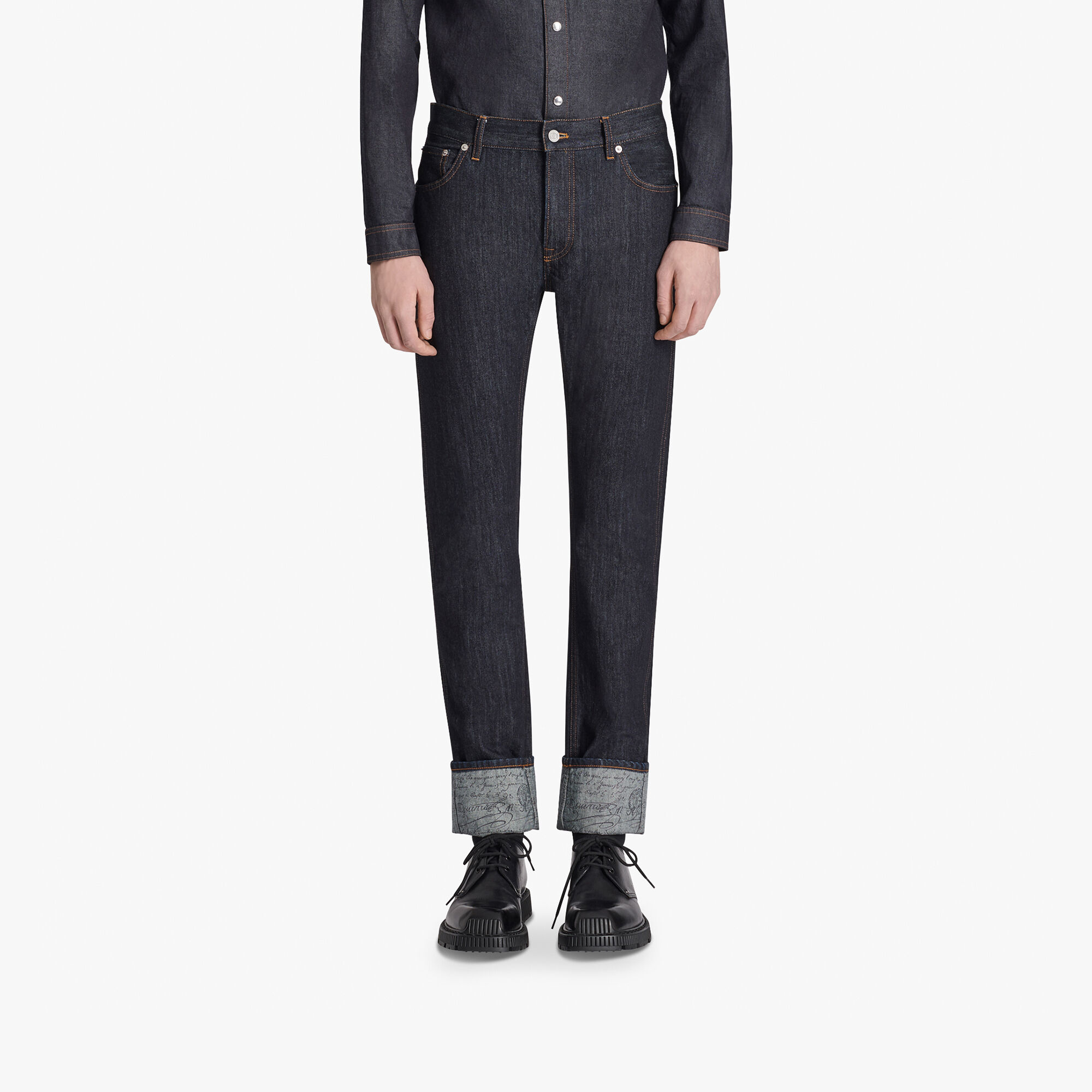 Pantalon En Denim Indigo