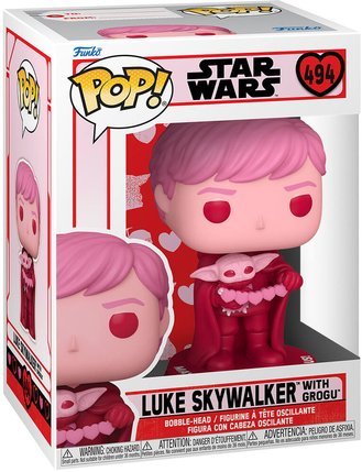 Figurine POP Bobble Luke Et Gogru Star Wars Saint Valentin