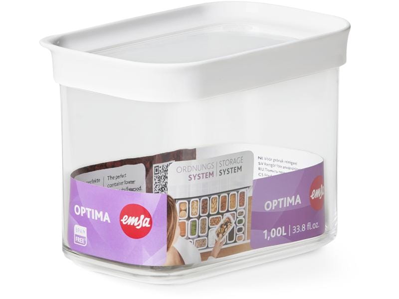 Emsa Vorratsdose Optima 1 l, Transparent Frischhaltebehälter