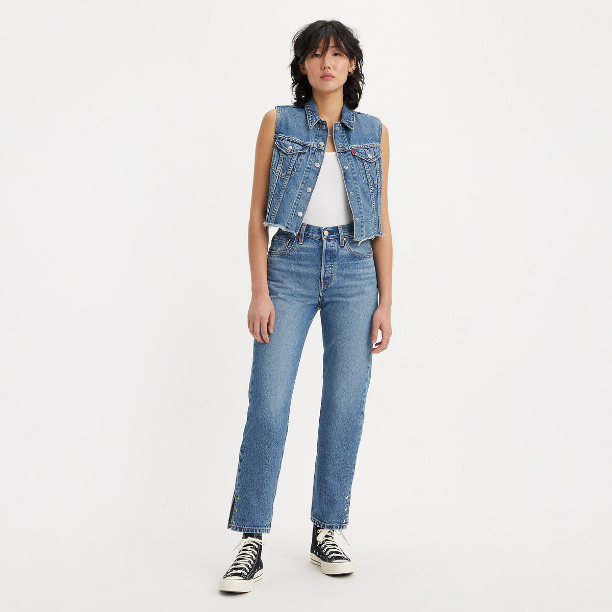 Calça Jeans 501® Cropped da Levi's