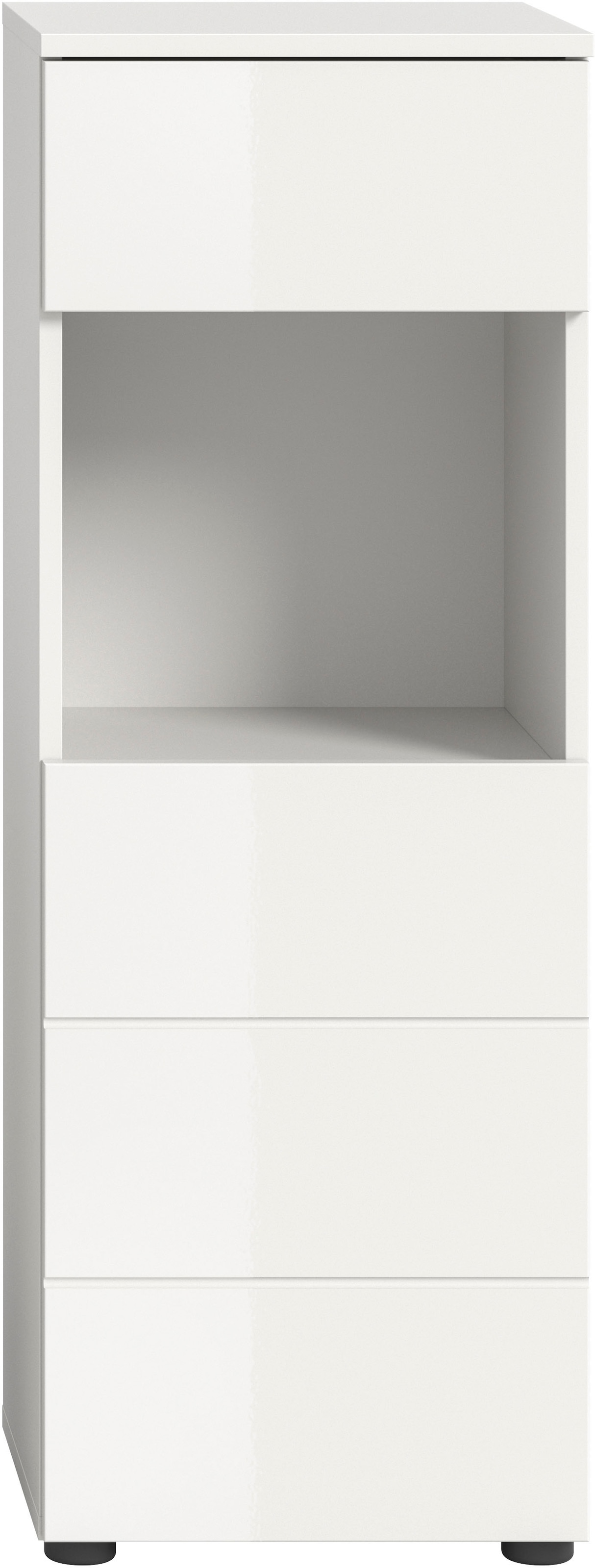 welltime Unterschrank »Biel, Höhe 106 cm,1 Tür, 1 Schubkasten« 1 Stk. tlg. Türanschlag wechselbar, modernes Design, Badschrank, Unterschrank, Bad