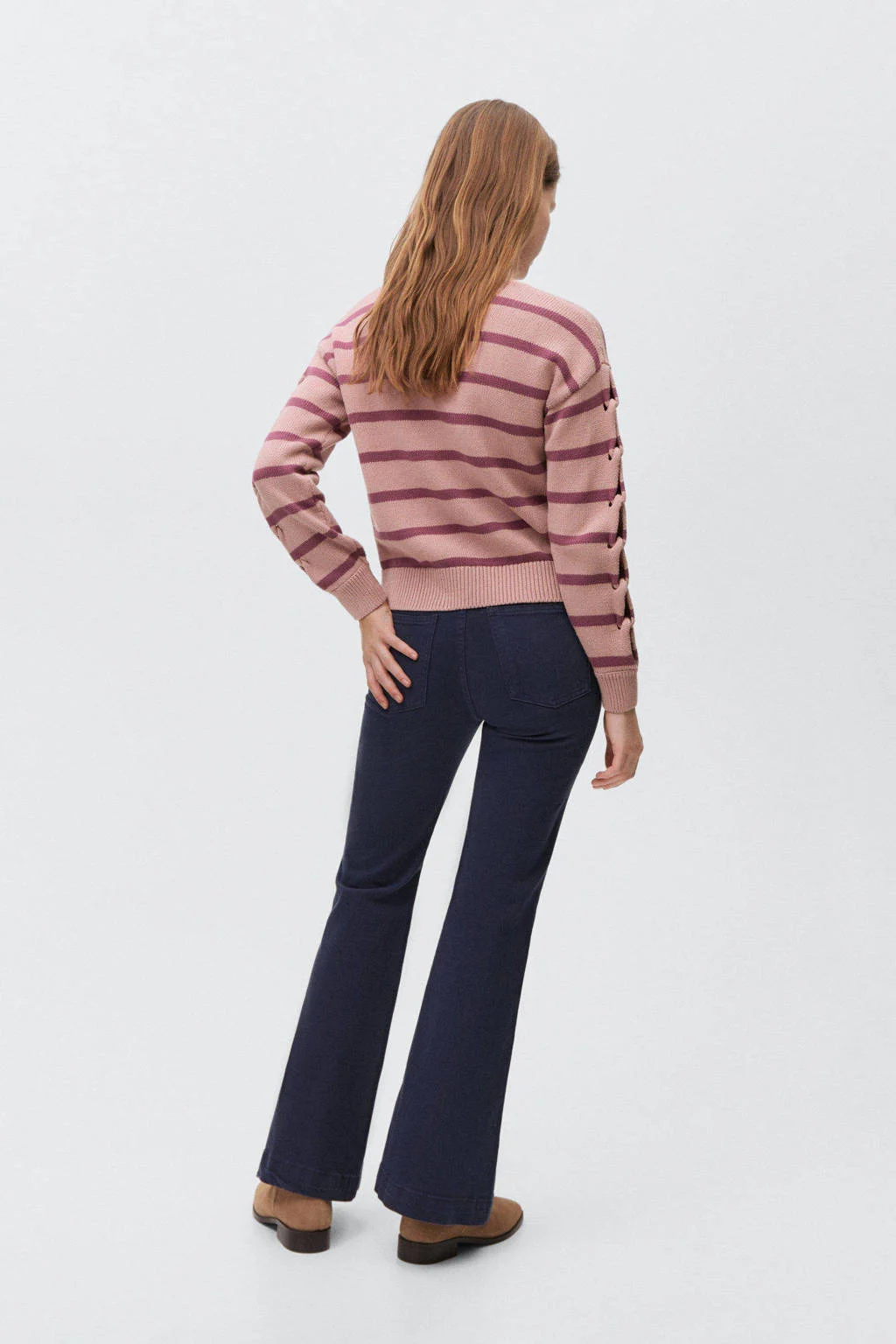 MANGO TEEN trui roze fijn gebreid