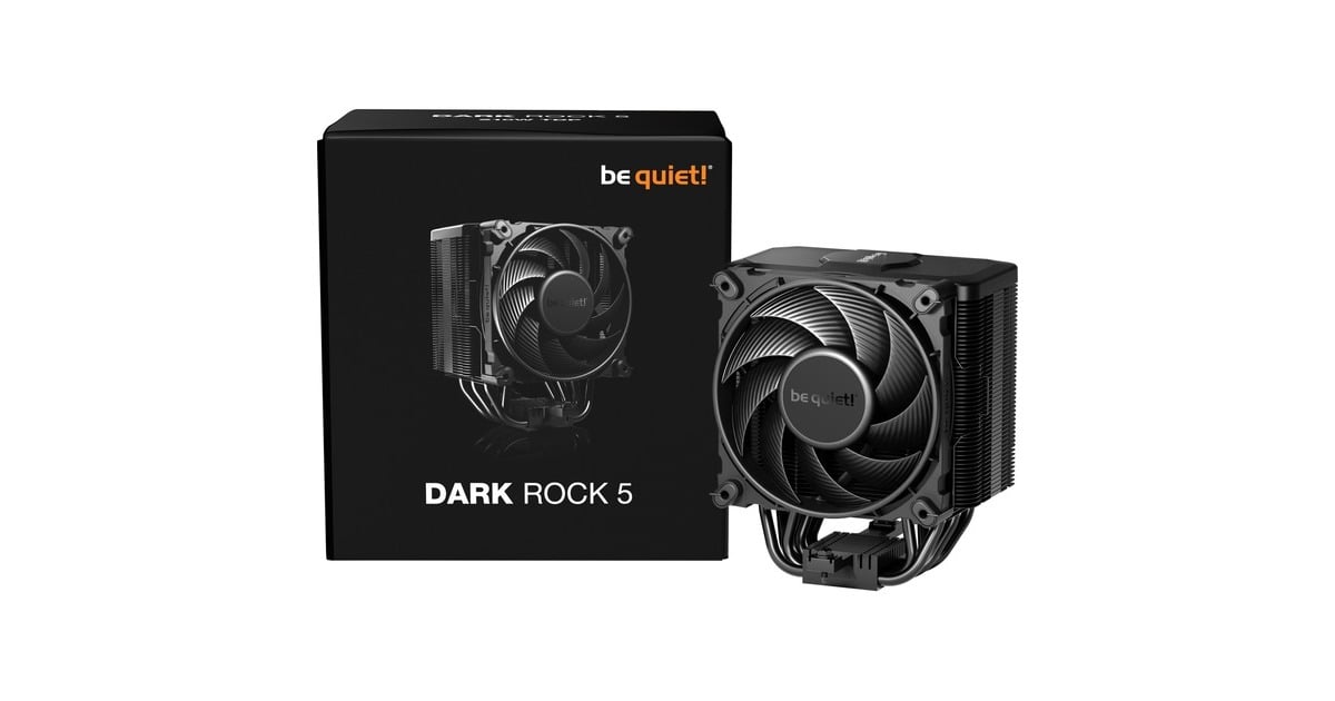 be quiet!Dark Rock 5 CPU-koeler  (Zwart, 4-pins PWM fan-connector)