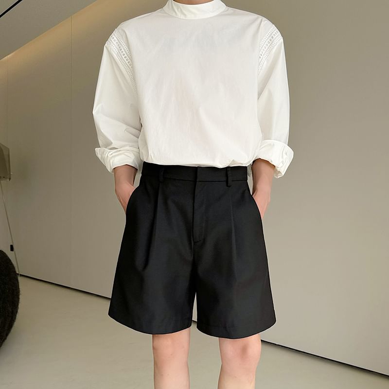 Freehop - Gelaagde shorts met hoge taille en mesh-afwerking