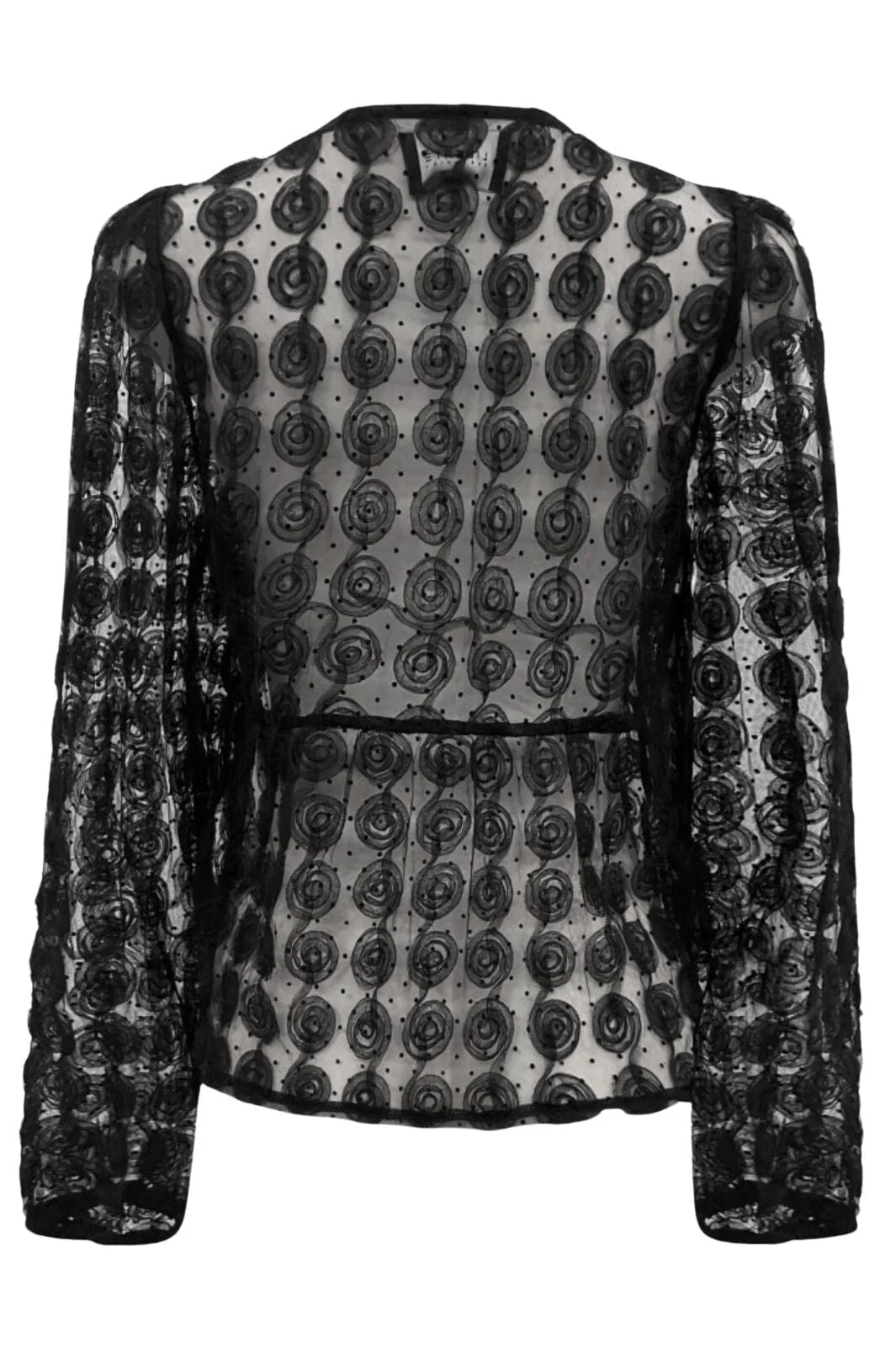 Liberte Manni-Ls-V-Neck-Blouse 22083 black flower dot