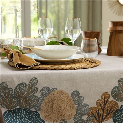 Nappe antitache motif nature - BECQUET CRÉATION
