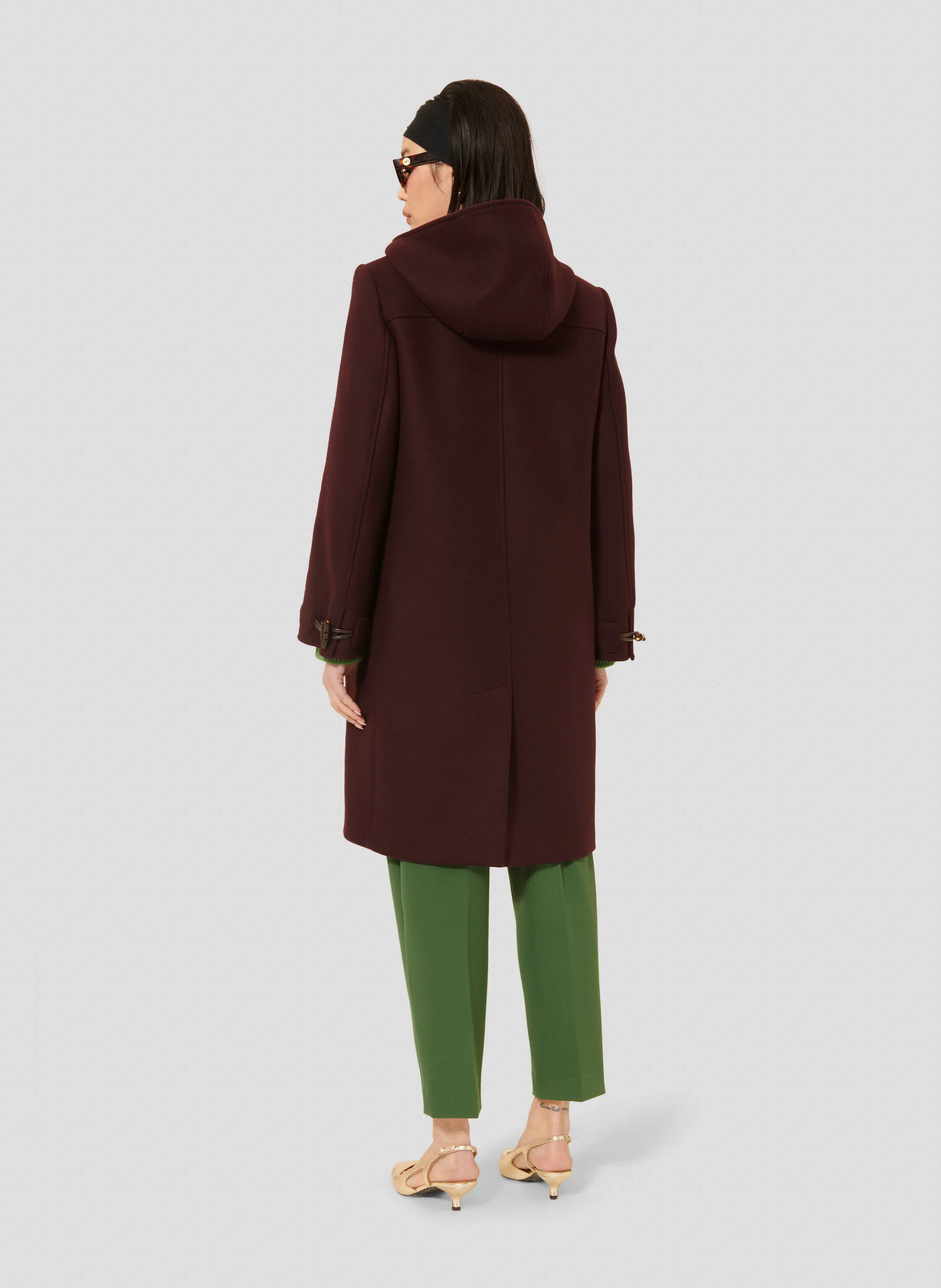 MANOELA - Duffle-coat droit en laine mélangée | Violet