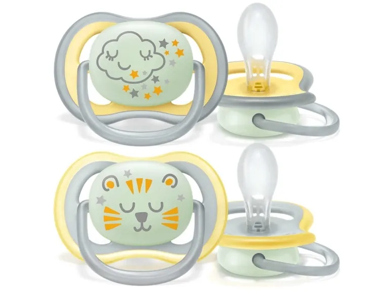 Philips AVENT Ultra air SCF376/01 sut, Nat baby sut, Ortodontisk, Silikone, Dreng/Pige, Tåler opvaskemaskine, 2 stk