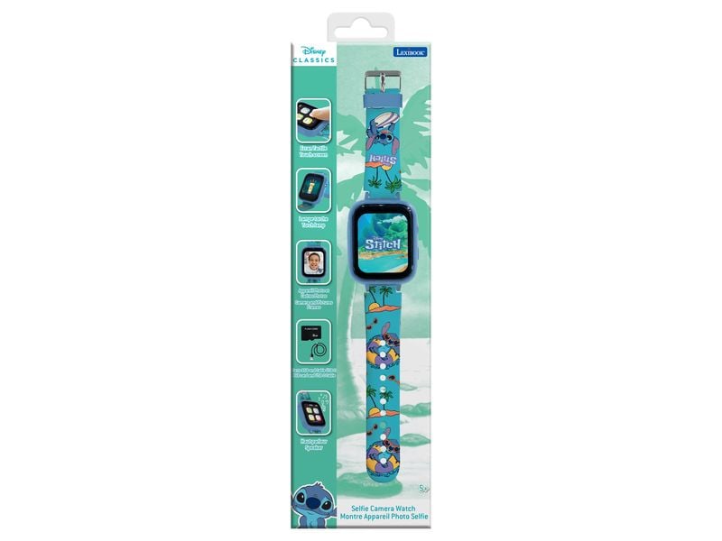 Lexibook Stitch-Farbdisplay-Uhr mit Kamera Digitaluhr mit 8-GB-Speicherkarte