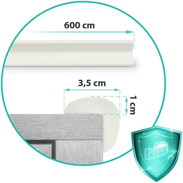 Beskyttende skumtape Ricokids 798710 hvit 6 m