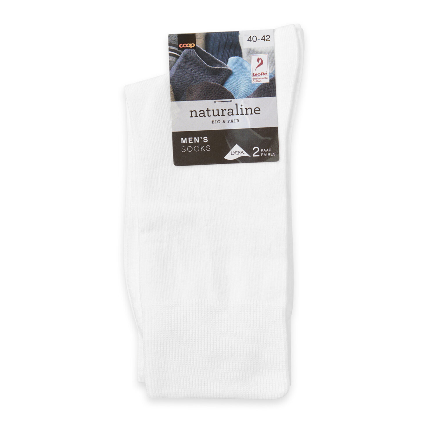 Naturaline Herren Socken Glatt Duo Weiss