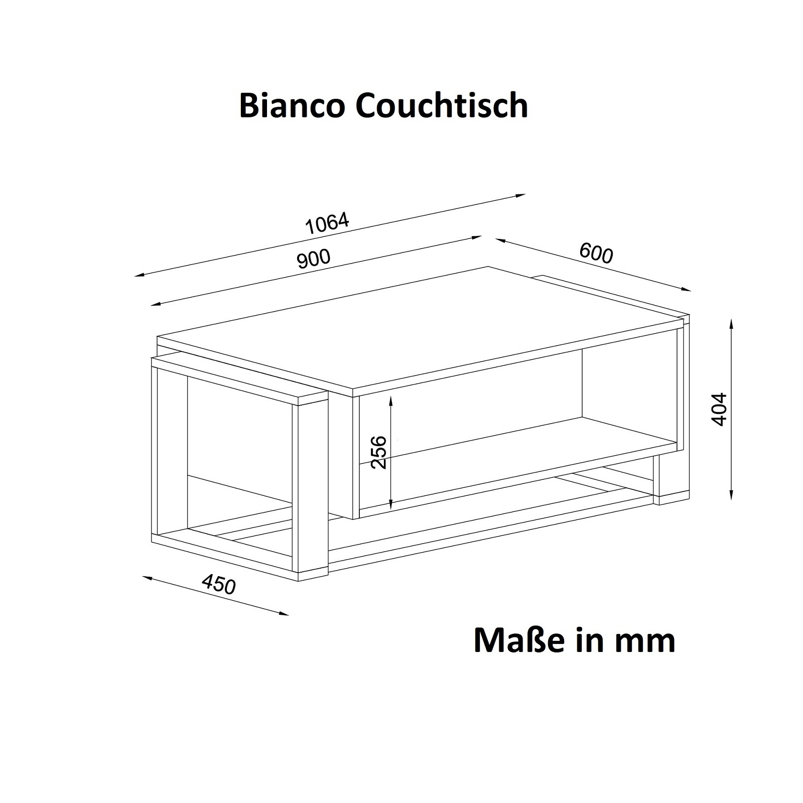 Couchtisch - grau-marmor - 107 cm