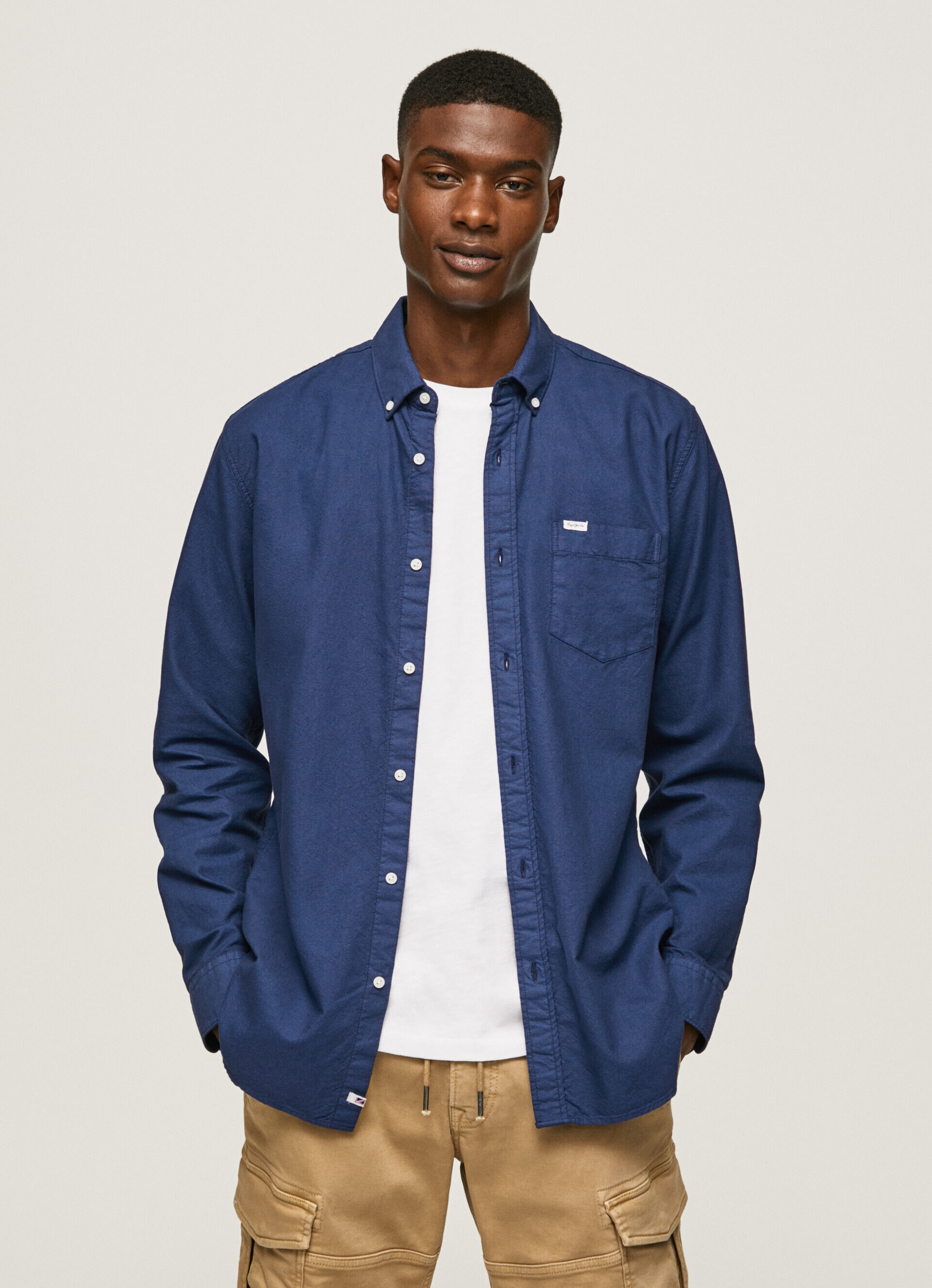Camisa Oxford de corte regular - azul Dulwich
