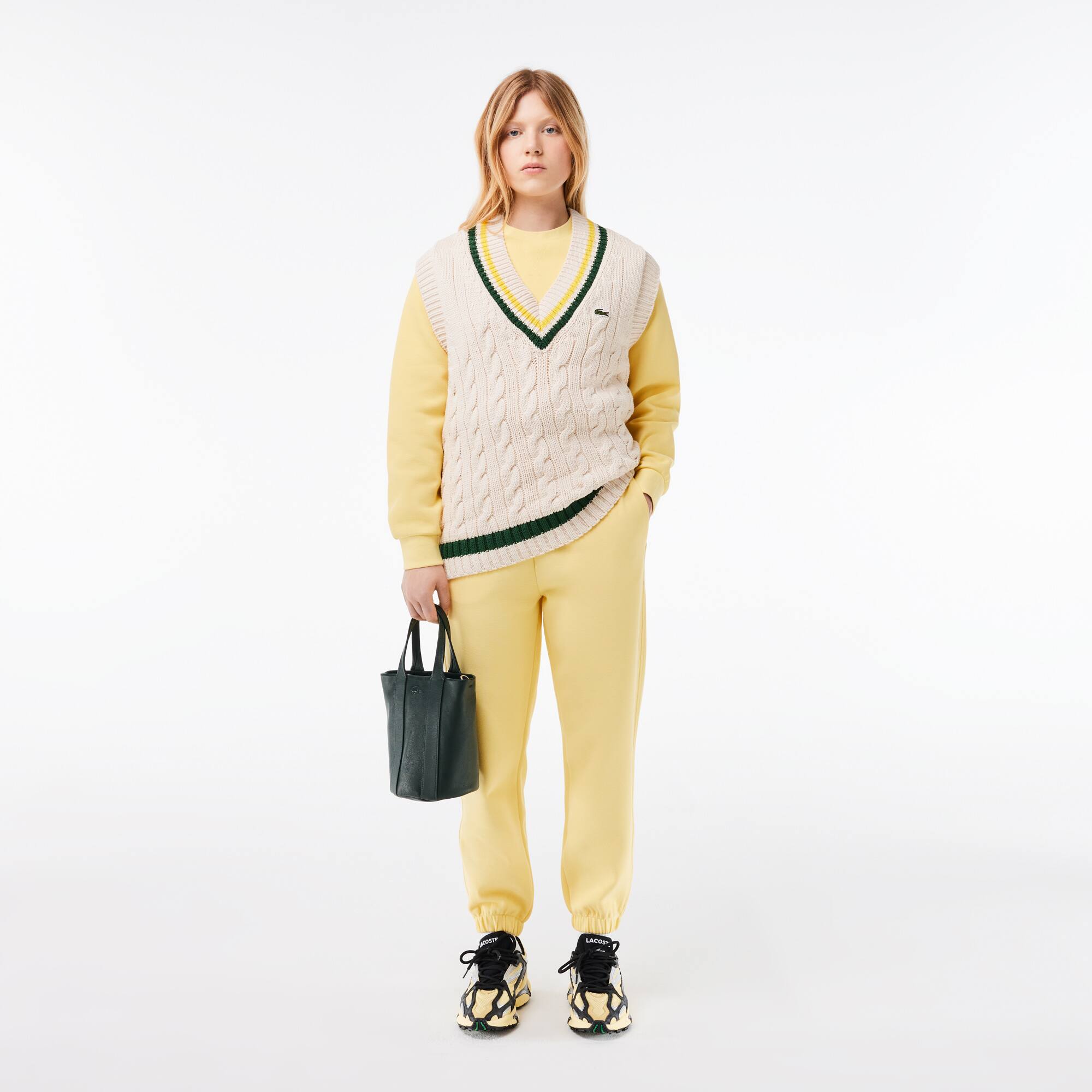 Damen Jogginghose aus Baumwollmischung Traningshosen - Gelb - Lacoste - Damen