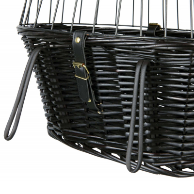 Trixie Fahrradkorb 50x41x35cm aus Weide schwarz