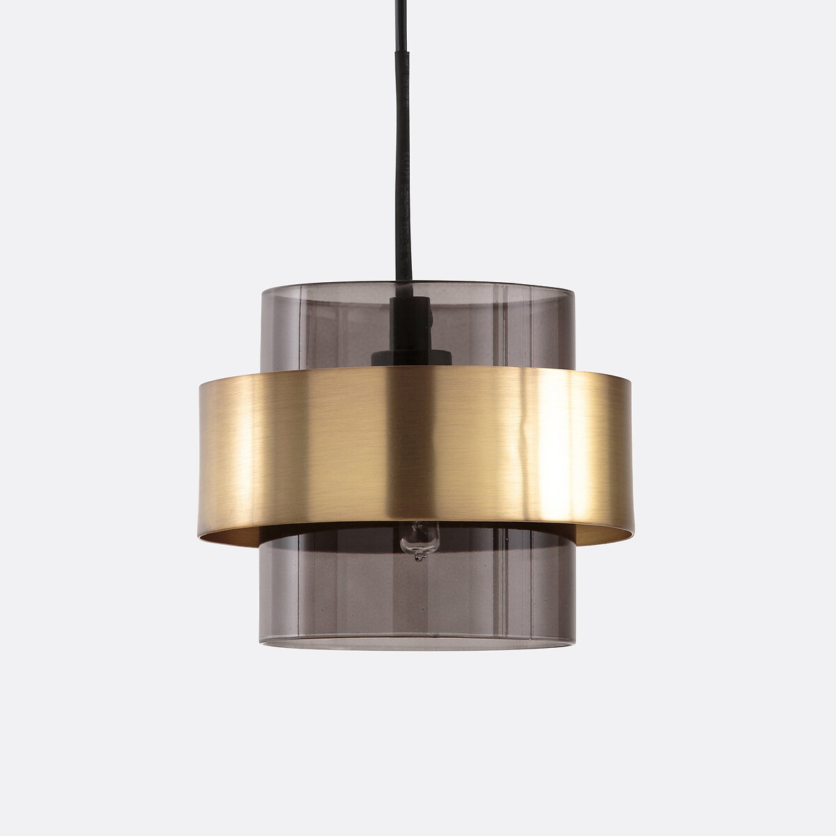 LA REDOUTE INTERIEURS<br>Candeeiro suspenso em vidro fumê Ø13,8 cm, Botello