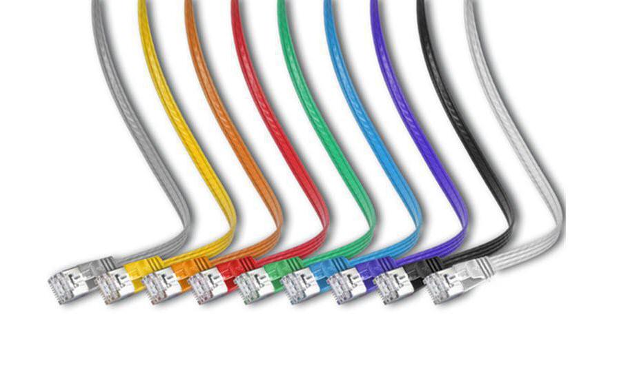 Slimpatchkabel RJ-45 - RJ-45, Cat 6, STP, 25 m, SchwarzGeschirmtes Twisted-Pair-Kabel (STP) mit Klinkenschutz