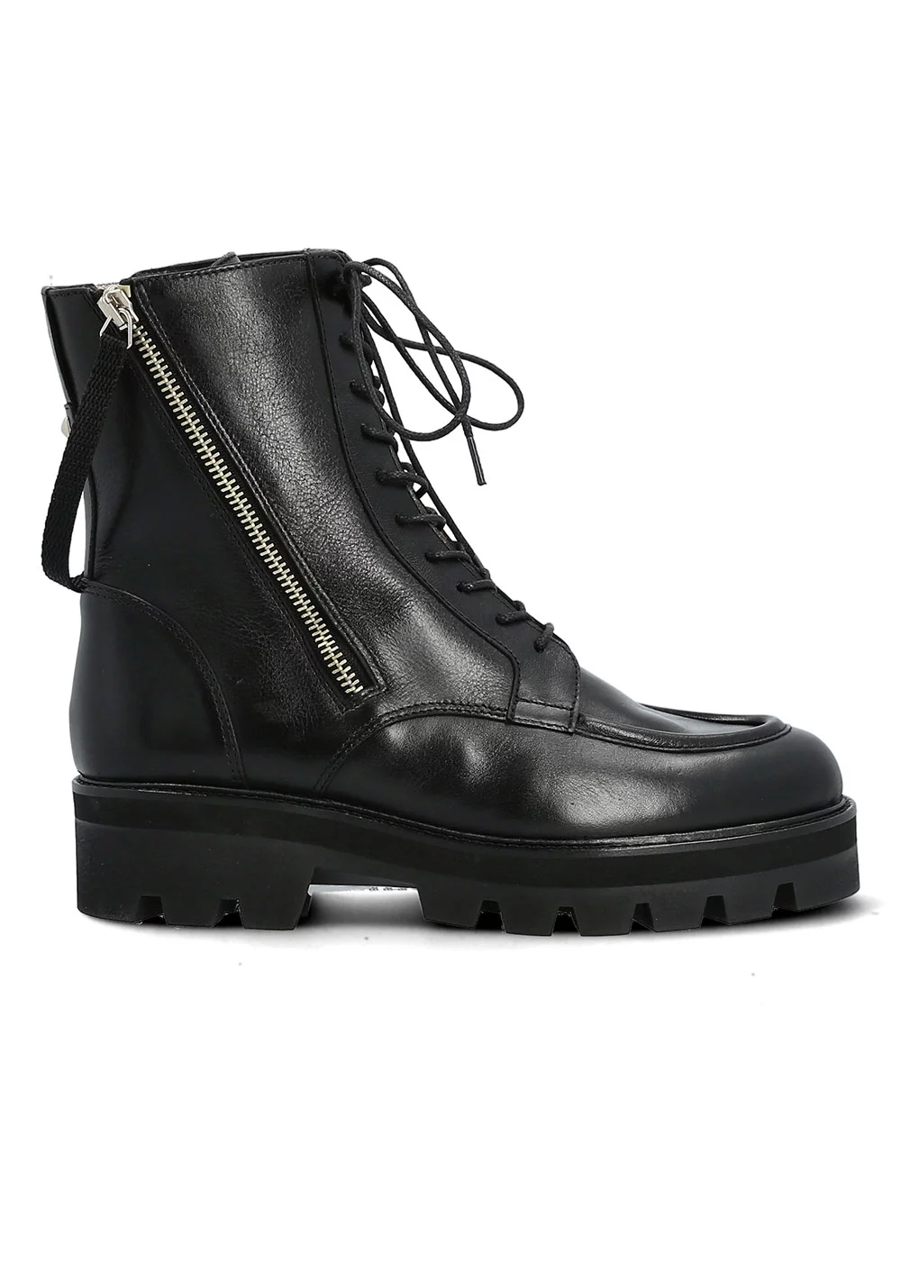 BOOTS LACETS VITALINE CUIR NOIR
