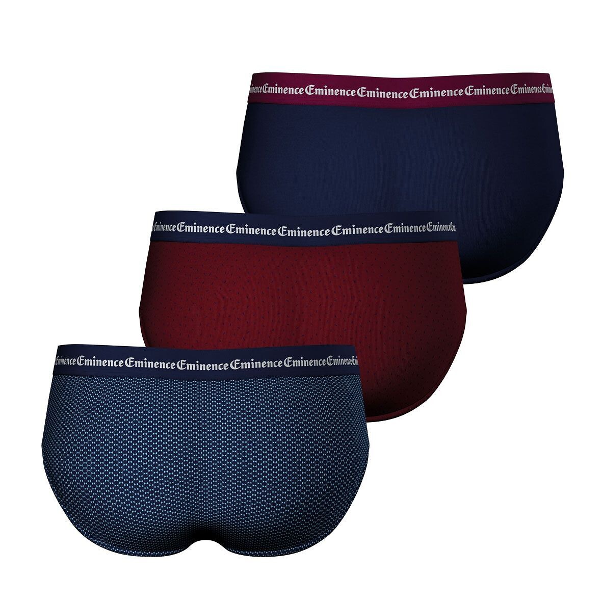 EMINENCE<br>Conjunto de 3 cuecas de cintura baixa com estampa comercial