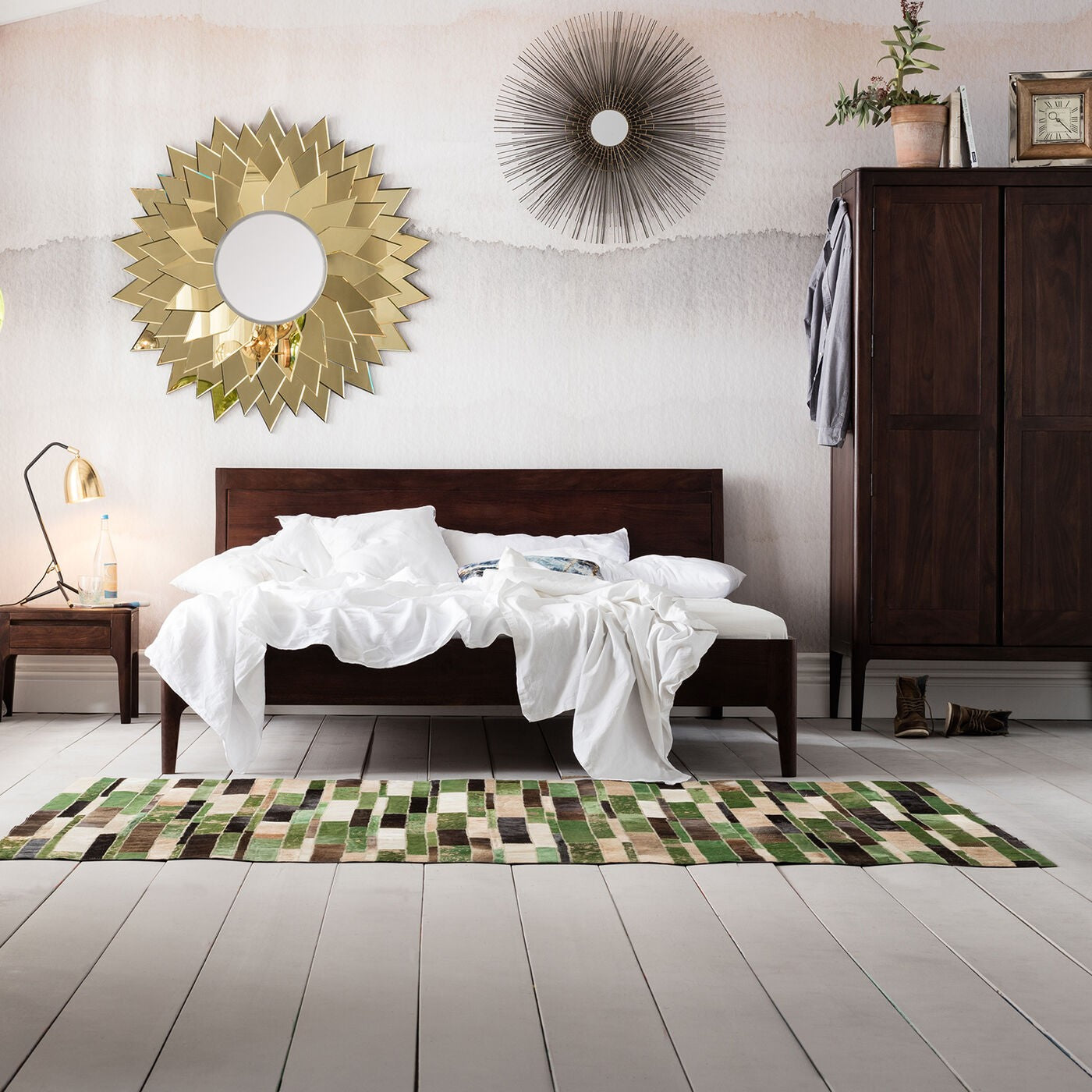 Bed Brooklyn walnoot Kare Design