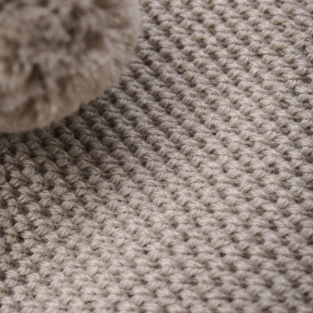 Køb Huttelihut Camel Melange Elefanthue Windstop Pompoms
