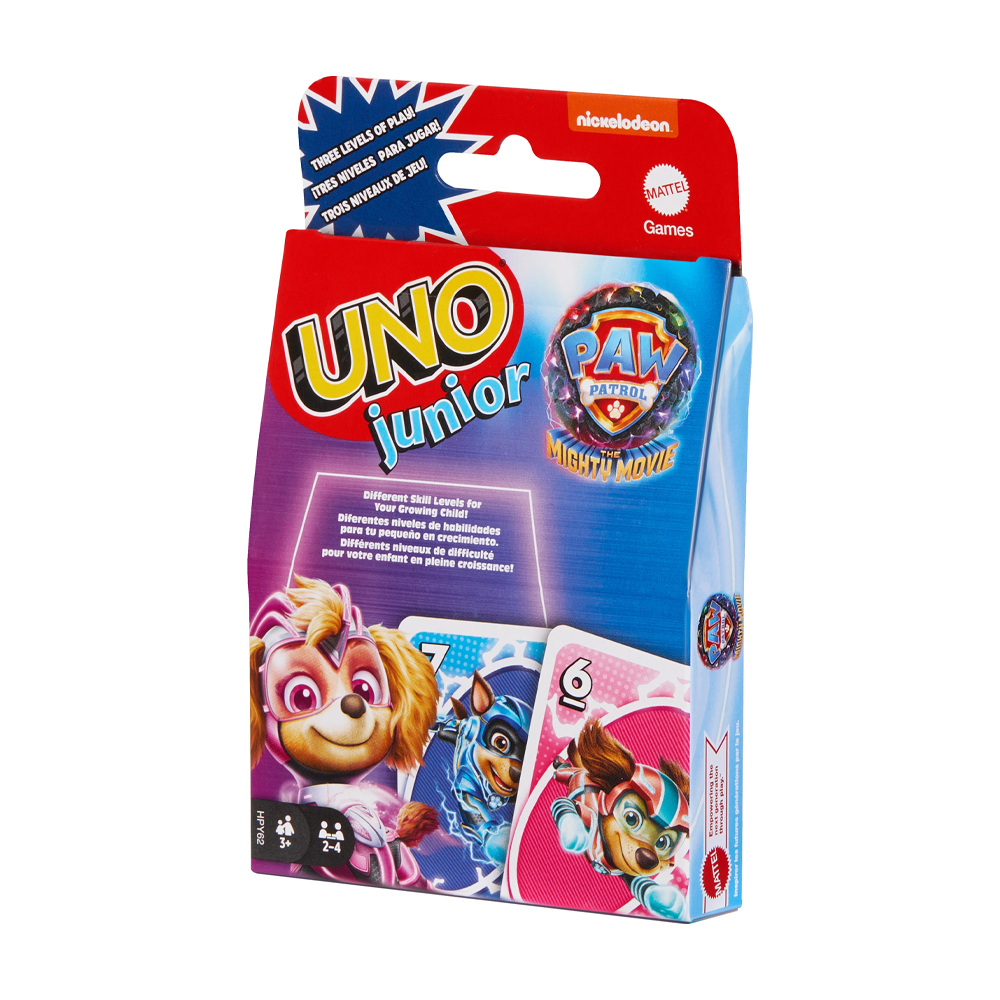 UNO Junior Paw Patrol 2 Kartenspiel Gesellschaftsspiel für Kinder (HPY62) Lizenziert