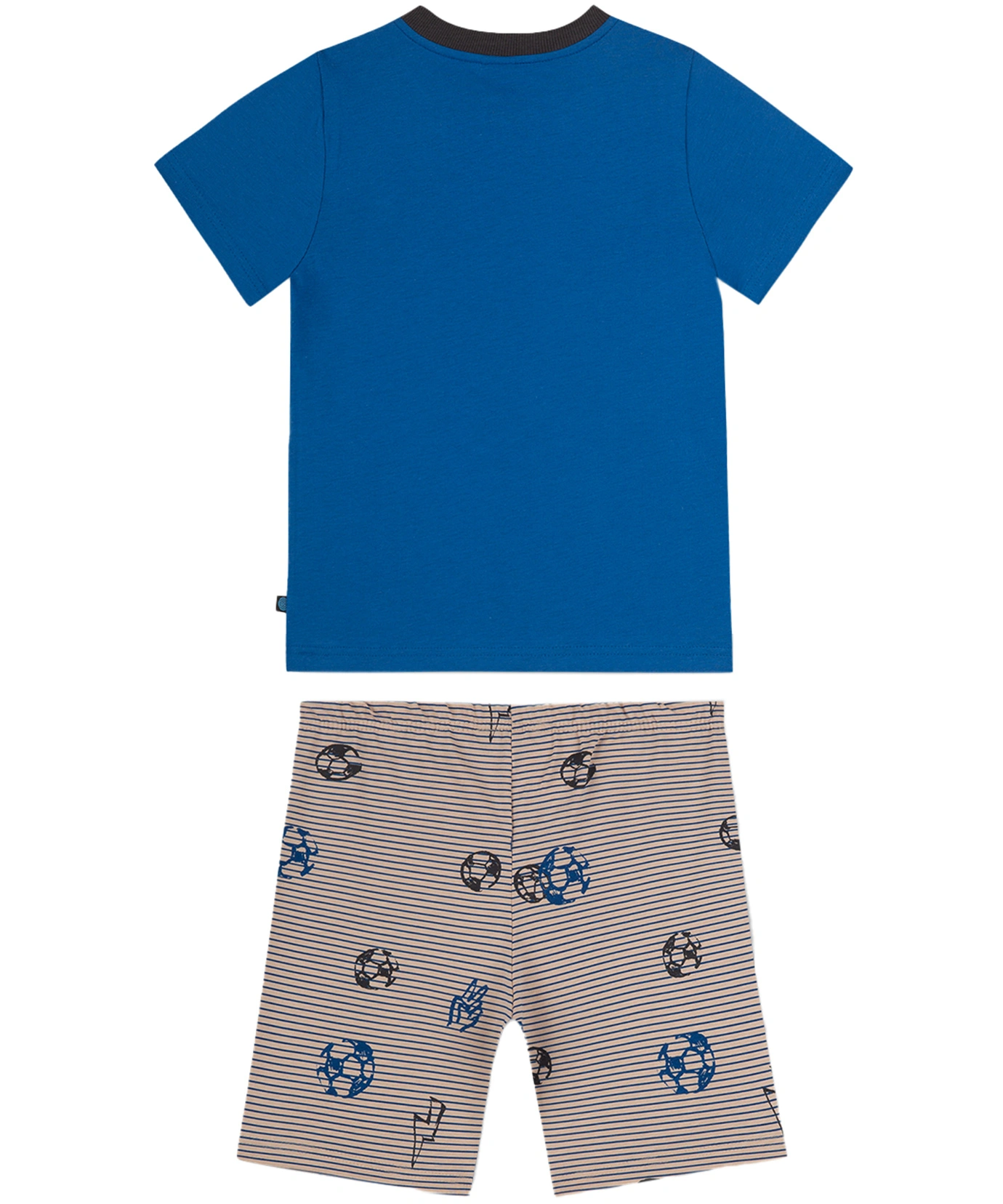 Schlafanzug FUßBALL kurz in blue snorkel