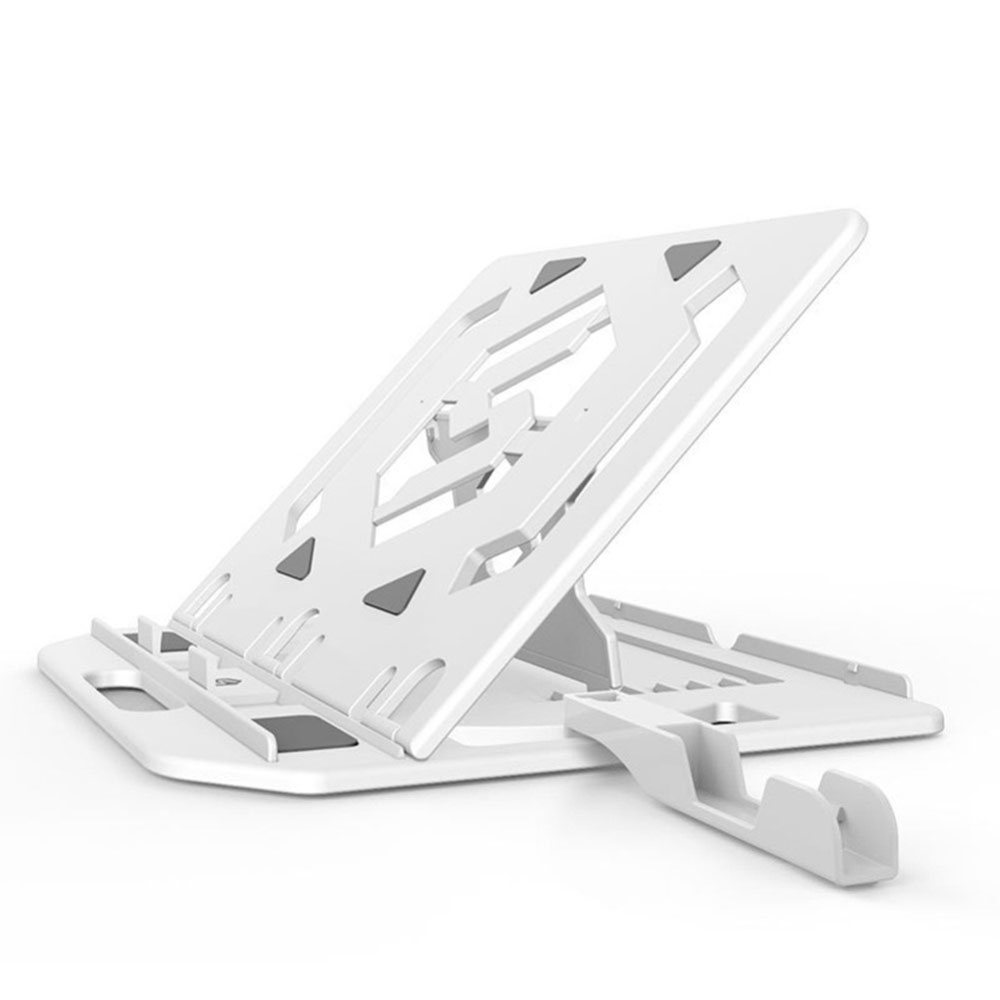 360° Drehbarer MacBook / Laptop Kühler Ständer Halterung mit Lüftungsschlitzen   Handy Halterung (bis 20kg) - Schwarz