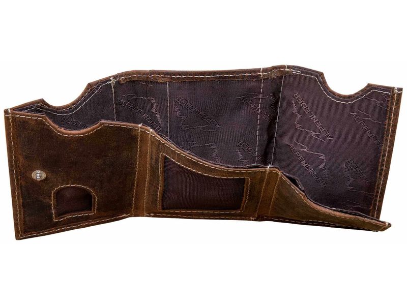 Alpenleder Portemonnaie Pocket Old Havanna Herren Geldbeutel