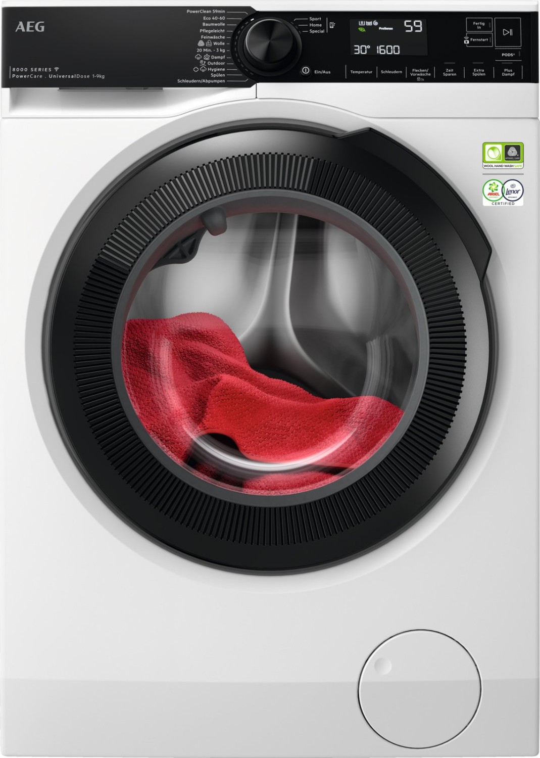 AEG 8000 PowerCare LR8B75690 Front-loading washing machine 9 kg