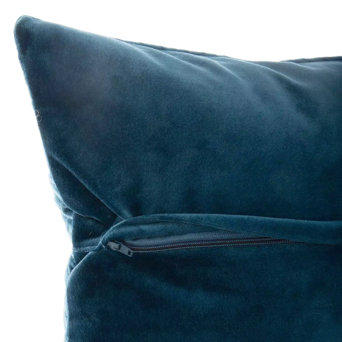 Coussin carré velours (40 x 40 cm) Dolce Bleu canard