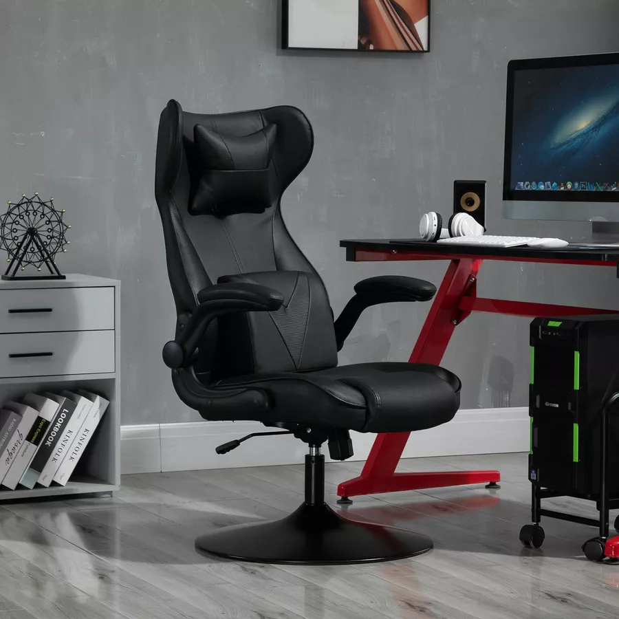 HOMCOM Gamingstuhl Racing-Design schwarz