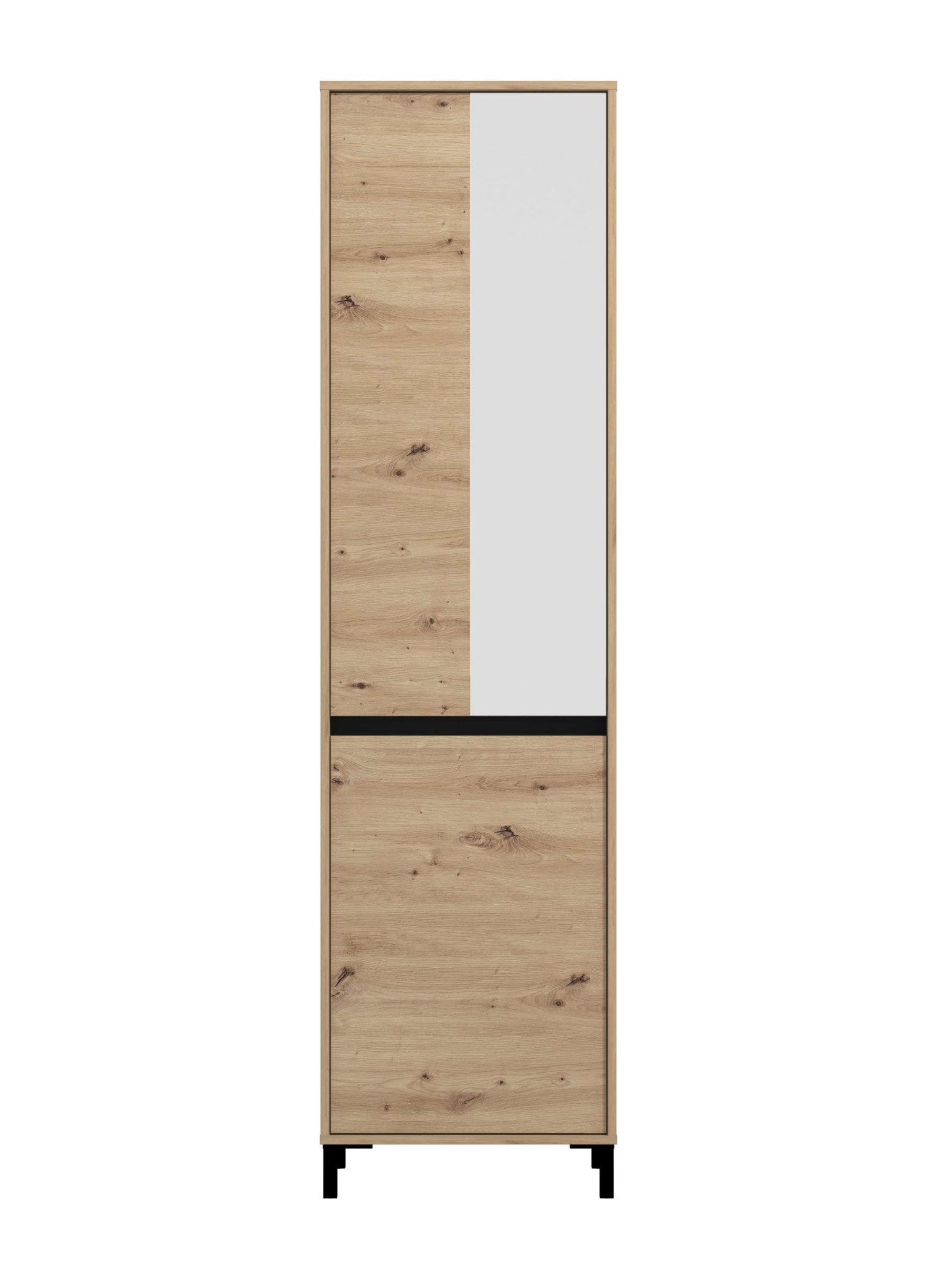 Home affaire Garderobenschrank »Arran, Stauraumschrank, Flurschrank, ausziehbare Kleiderstange« Spiegeltür, zwei Regale. Gesamtbreite 54,5 cm